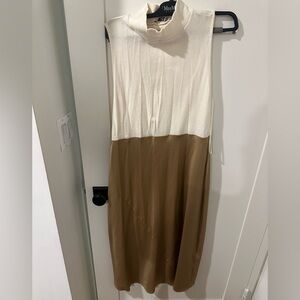 Zara Silk Mock Neck MIDI dress size Small never worn